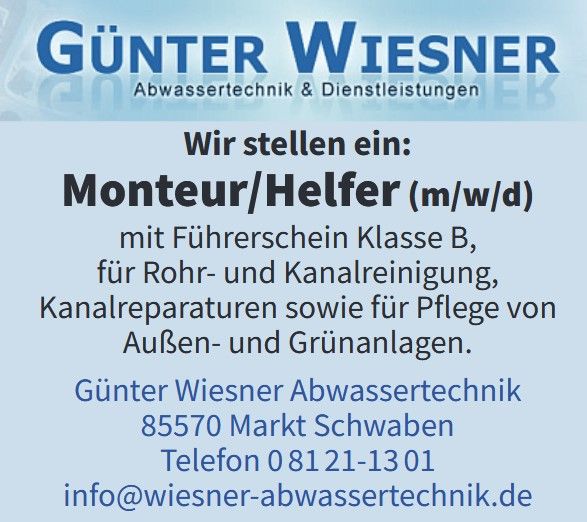 <a href="https://www.wiesner-abwassertechnik.de/stellenanzeigen" target="_blank">zur Webseite...</a>